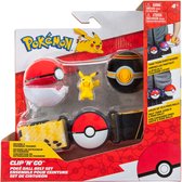 Pokemon Clip n Go Belt Set Poke Ball, Luxury Ball, Pikachu