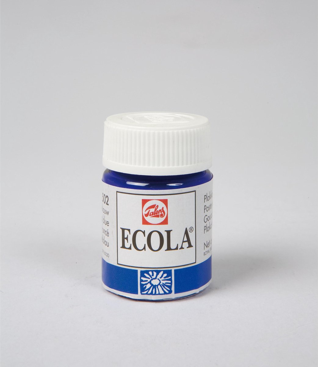 Ecola plakkaatverf 502 Donkerblauw 16ML