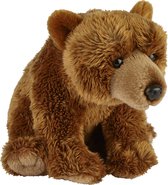 Pluche knuffel dieren bruine Beer 28 cm - Speelgoed beren knuffelbeesten