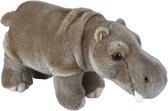 Pluche grijze nijlpaard knuffel 28 cm - Nijlpaarden Afrikaanse wilde dieren knuffels - Speelgoed voor kinderen