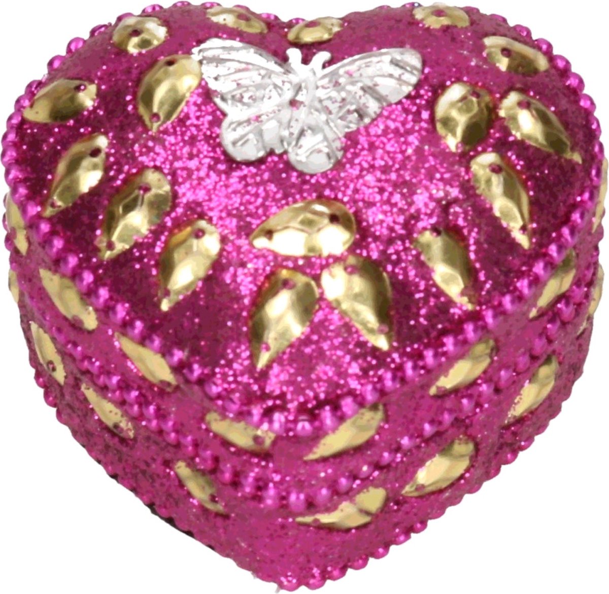 Goedkoopste Kinder tanden doosje vlinder roze 6 cm