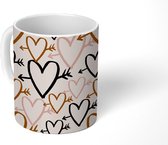Mok - Romantisch cadeau - Valentijn - Koppel - Patronen - Mokken - 350 ML - Beker - Uitdeelcadeautjes