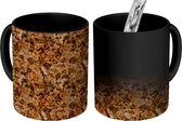 Magische Mok - Foto op Warmte Mokken - Goud - Patronen - Graniet print - Magic Mok - Beker - 350 ML - Uitdeelcadeautjes