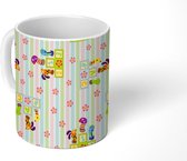 Mok - Koffiemok - Kinderen - Bloemen - Patronen - Sokken - Mokken - 350 ML - Beker - Koffiemokken - Theemok