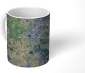 Mok - Patroon - Abstract - Verf - Groen - Mokken - 350 ML - Beker - Uitdeelcadeautjes