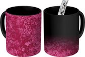 Magische Mok - Foto op Warmte Mokken - Patronen - Abstract - Verf - Roze - Magic Mok - Beker - 350 ML - Uitdeelcadeautjes