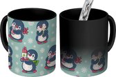 Magische Mok - Foto op Warmte Mokken - Koffiemok - Pinguïn - Winter - Kerstmis - Design - Kinderen - Magic Mok - Beker - 350 ML - Theemok
