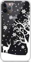 Peachy Kerst flexibel sneeuw hoesje winter case christmas iPhone 11 Pro - Transparant