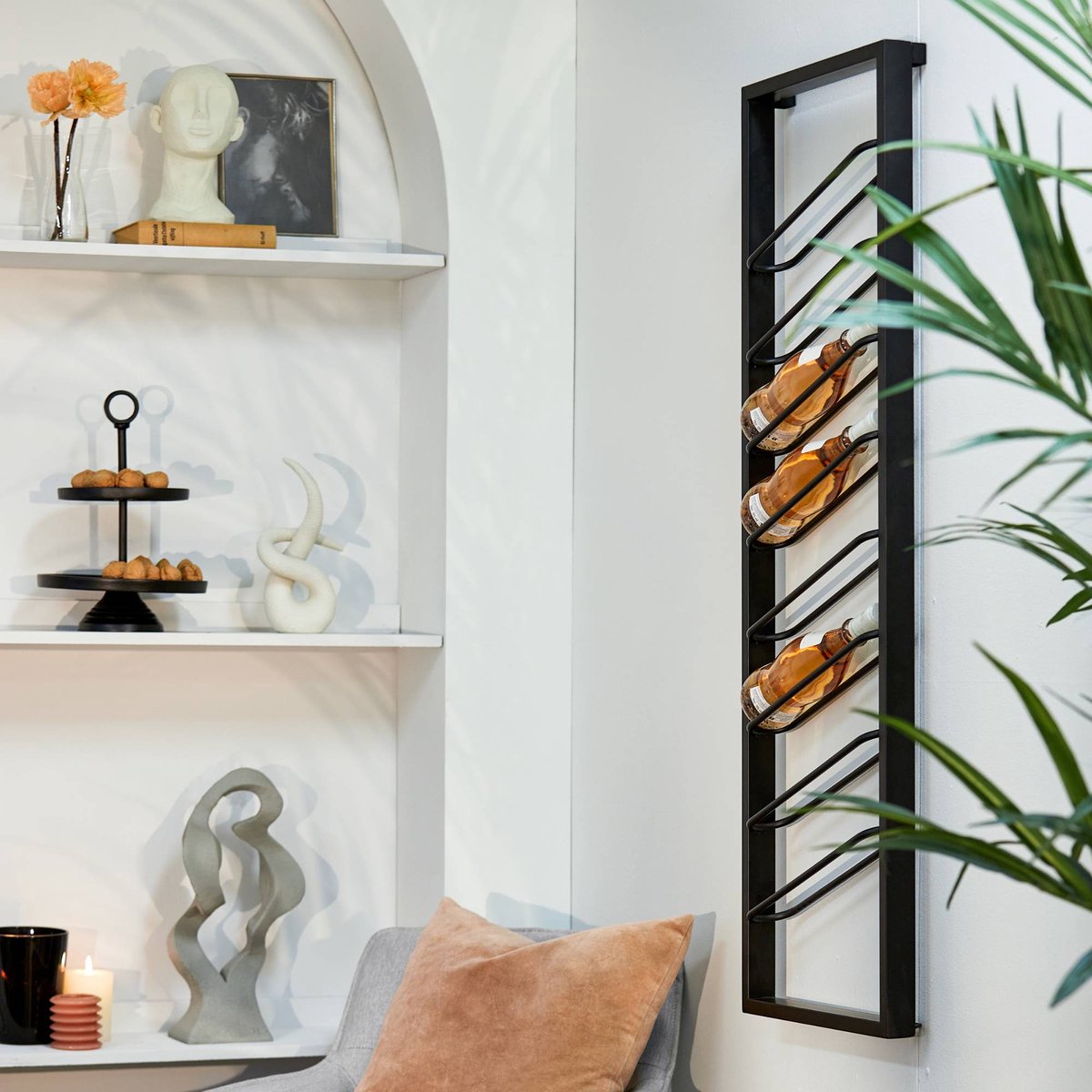 Wijnrek Amore - Zwart - 4 Flessen - Light & Living
