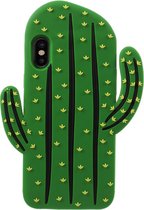 Peachy Silicone 3D cactus case iPhone X XS hoesje - Groen