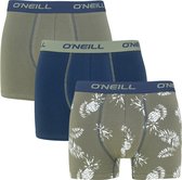O'Neill boxers all over logo leaf 3P blauw & groen - XL