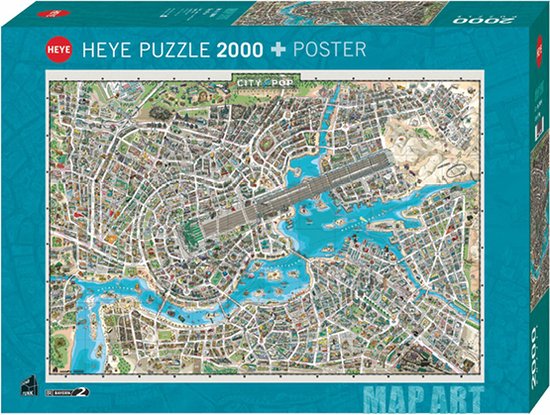 Heye City of Pop Legpuzzel 2000 stuk(s) Kaarten