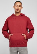 Urban Classics Hoodie/trui -S- Distressed Bordeaux rood