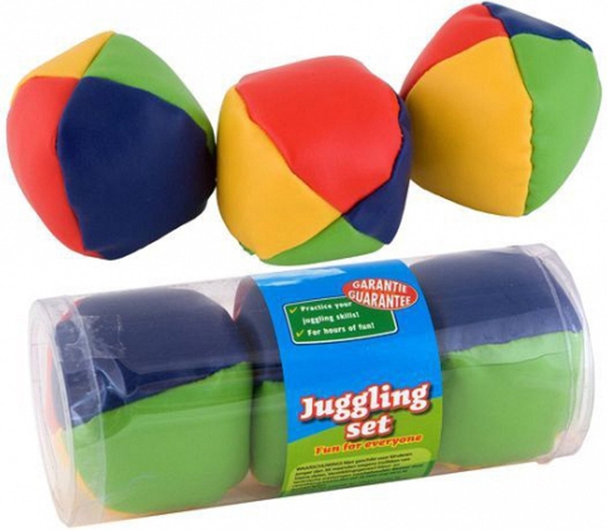 rballen - 6x stuks - gekleurd - 5 cm - jongleren - spel - ballengooien