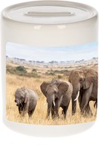 Tirelire photo éléphant Animaux 9 cm garçons et filles - Tirelires cadeaux éléphants amoureux du troupeau