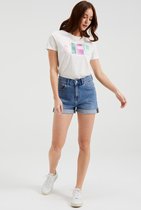 WE Fashion Dames high rise denim Short