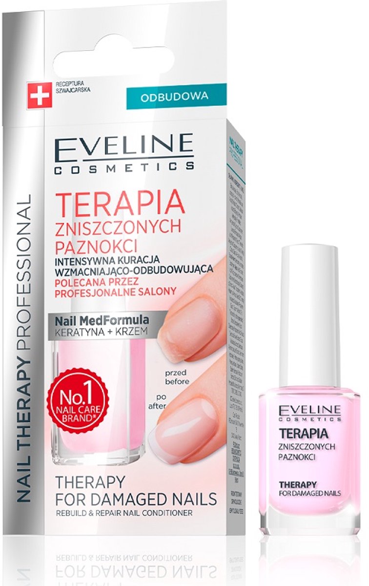 Eveline - Nail Therapy Professional Rebuild & Repair Nail Conditioner odbudowująco-wzmacniająca odżywka do paznokci 12ml
