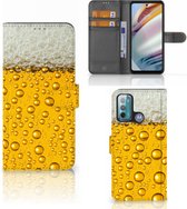 Telefoonhoesje Motorola Moto G60 Flip Cover Valentijn Cadeautje hem Bier