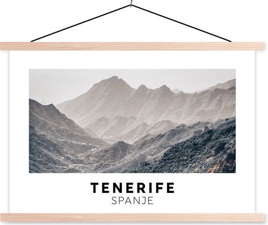 Support pour affiches avec affiche 60 x 40 cm - Affiche scolaire - Tenerife - Espagne - Pierres - Affiche textile - Lattes vierges