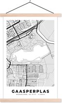 Porte-affiche avec affiche - Affiche scolaire - Cartes - Gaasperplas - Pays- Nederland - Carte - Plan de la ville - 40x60 cm - lattes vierges