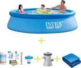 Zwembad - Easy Set - 305 x 76 cm - Inclusief WAYS Onderhoudspakket, Filterpomp & Grondzeil