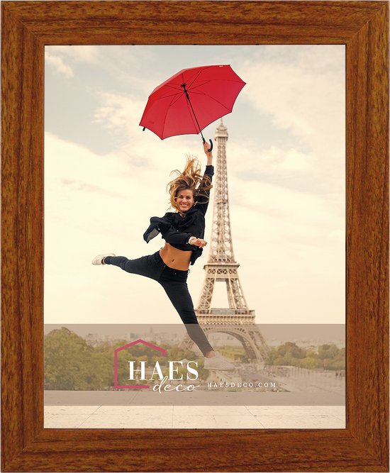HAES DECO - Houten fotolijst Paris bruin voor 1 foto formaat