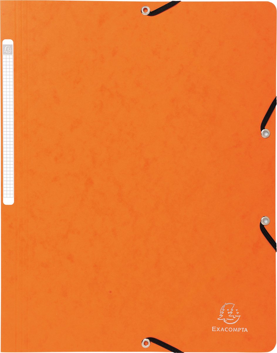 50 x Elastomap zonder klep in glanskarton 355 g/m� - A4 - Oranje