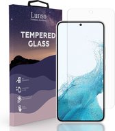 Lunso - Gehard Beschermglas - Full Cover Tempered Glass - Geschikt voor Samsung Galaxy S22 Plus / S22+