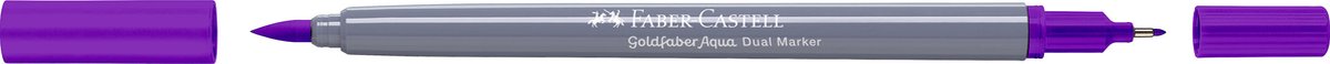 Faber-Castell - Duo aquarel marker - Goldfaber - paars 284 - brush / 0,6mm - FC-164584