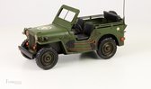Leger Jeep - Army - Blik metaal - Miniatuur - Schaal model - Decoratie - Voertuig - 15x14x29 cm