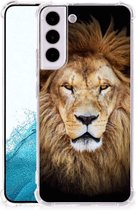 Smartphone hoesje Geschikt voor Samsung Galaxy S22 Smartphone Hoesje met foto met transparante rand Leeuw