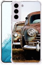 Mobiel Case Geschikt voor Samsung Galaxy S22 Telefoon Hoesje met doorzichtige rand Vintage Auto