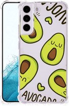 Telefoon Hoesje Geschikt voor Samsung Galaxy S22 Telefoonhoesje met transparante rand Avocado Singing