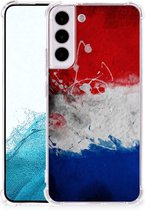 Telefoon Hoesje Geschikt voor Samsung Galaxy S22 Plus Leuk Hoesje met transparante rand Nederlandse Vlag