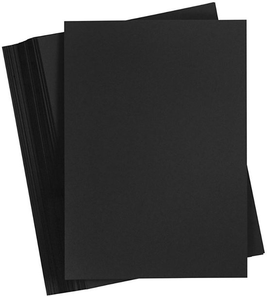 Colortime Karton A2 200 Gram Zwart 100 Vellen