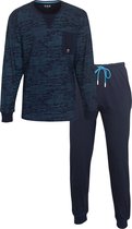 M.E.Q. Heren Hyjama Blauw MEPYH2101A - Maten: XL