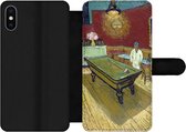 Bookcase Geschikt voor iPhone XS telefoonhoesje - Het Nachtcafé - Vincent van Gogh - Met vakjes - Wallet case met magneetsluiting