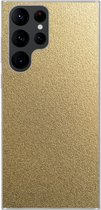 Geschikt voor Samsung Galaxy S22 Ultra hoesje - Metaal - Goud - Design - Structuur - Chic - Siliconen Telefoonhoesje
