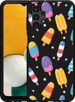 Hoesje Zwart Geschikt voor Samsung Galaxy A13 Ice cream 2