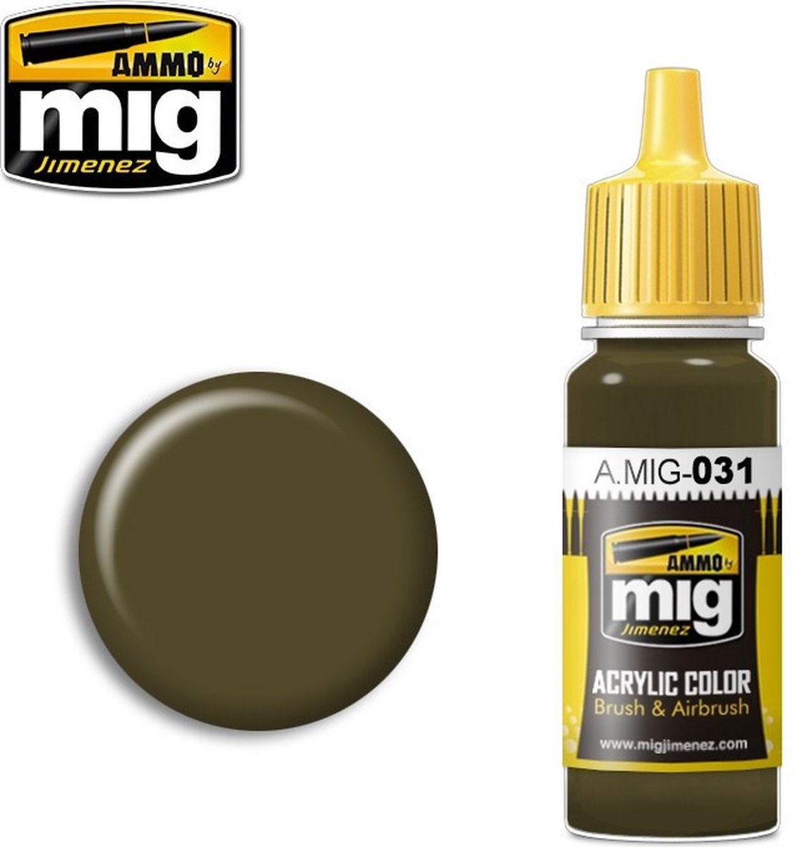 AMMO MIG 0031 Spanish Green-Khaki - Acryl Verf flesje