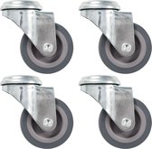Zwenkwielen met boutgaten 4 st 50 mm