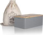 LARS NYSØM Boîte à pain en métal avec sac à pain 34x18,5x13,5cm Cool Grey