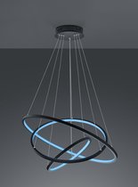 Trio Aaron - Hanglamp Modern - Grijs - H:150cm - Ø:80cm  - Universeel - Voor Binnen - Metaal - Hanglampen -  Woonkamer -  Slaapkamer - Eetkamer