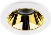 Groenovatie Inbouwspot Rond - Vast - Ø85mm - Wit - Goud - GU10 Fitting