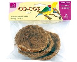 Esve Kokos Nestje - 3 stuks - Nestjes voor vogels - Kanarie - Tropische vogels - Kokosnestjes