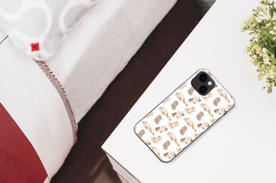 Coque iPhone 13 - Motif - Chat - Chaton - Coque de téléphone en Siliconen -
