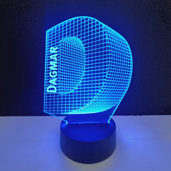 3D LED Lamp - Letter Met Naam - Dagmar