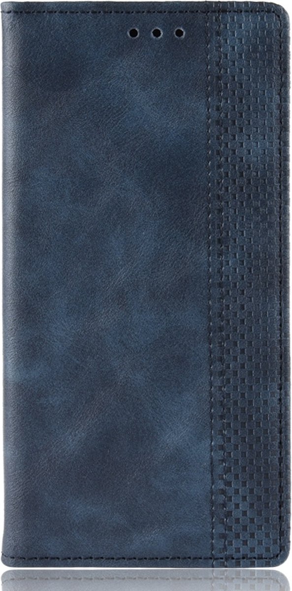Mobigear Telefoonhoesje geschikt voor Samsung Galaxy A80 Hoesje | Mobigear Sensation Bookcase Portemonnee | Pasjeshouder voor 3 Pasjes | Telefoonhoesje voor Pinpas / OV Kaart / Rijbewijs - Blauw