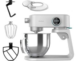 Cecotec Küchenmaschine Twist&Fusion 4000 Luxury Weiß. 800 W, Gehäuse aus gegossenem Aluminium, DC-Motor, 8 Geschwindigkeiten, LED-Licht, 5,2-Liter-Schüssel aus Edelstahl