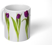 Mok - Vijf tulpen op een rij - 350 ML - Beker - Uitdeelcadeautjes